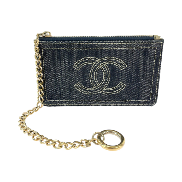 CHANEL Blue Logo Wallet - Picture 1 of 10